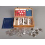 A collection of coinage and tokens, to include Great British pre-decimal examples, 1854 four pence