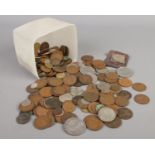 A quantity of British pre decimal coins. Including crowns, florins, pennies, etc.