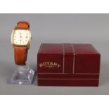 A men's Rotary quarts Windsor wristwatch in original box.