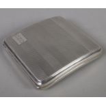 A silver cigarette case. Assayed Birmingham 1929 by John Henry Wynn. 104g.