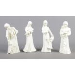 Four Royal Worcester figures to include First Steps, Sweet Dreams, Once Upon A Time and New Arrival.