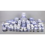 A large quantity of mostly Spode Italian ceramics. Includes teapot, candlestick, canisters,