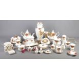 A collection of mainly Royal Albert Old Country Roses ceramics. To include Moss Rose telephone,