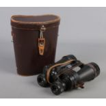 A cased pair of Ross binoculars. 10x50 Stepmuir.