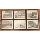 A set of 6 framed Dick Turpin colour plates. Including Encounter of the York Stage, Death of Black