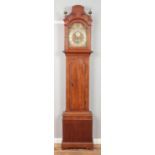 A Georgian mahogany longcase clock, the brass dial marked for Edward Clark, London. With weights and