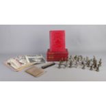 A collection of assorted items, to include chess pieces, Private Eye magazines and Six Volumes of '