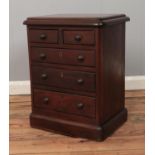 A Victorian mahogany chest of drawers of small form. 43cm x 56cm x 31cm.