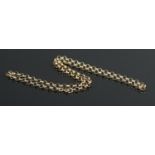 A 9ct Gold belcher chain. Total weight: 22.1g. Length unclasped: 60cm.