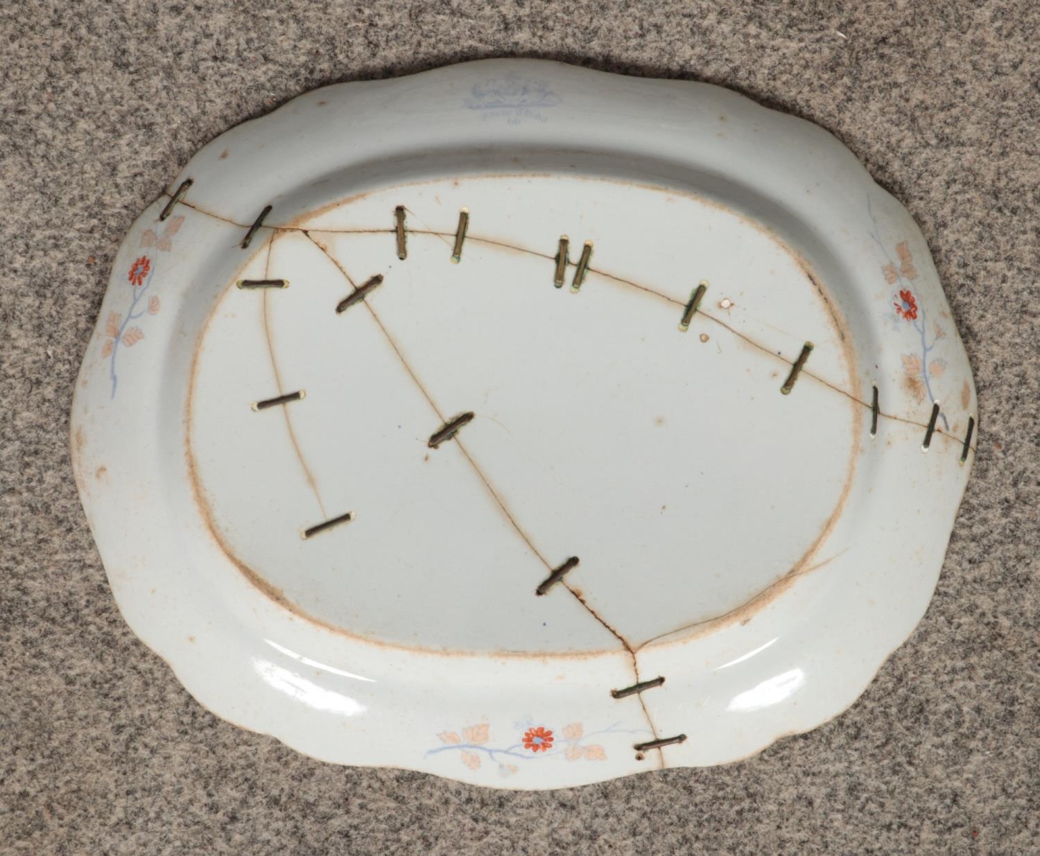 A Cypress bowl featuring decorative oriental style bridge along with quantity of oriental style - Image 2 of 2