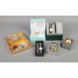 A collection of assorted watches and pocket watches, includes boxed Limit and Rotary examples.