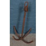 A cast iron boats anchor.