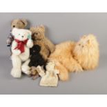 A collection of stuffed animals including Bearington, Chad Valley and Daylesford examples.