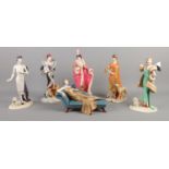 Six Wedgwood 'Roaring Twenties' figures; Penny, Millie, Delia, Charlie, Bonnie and Phoebe.