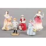 Four Royal Doulton ceramic figures, comprising of Lesley, Best Wishes, Wendy and Amy's Sister,