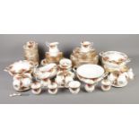 A collection of Royal Albert Old Country Roses dinner wares including tureens, plates, tea cups