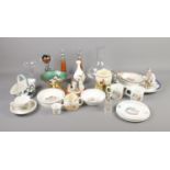 A quantity of assorted ceramics and glassware to include Bunnykins, Wedgwood Peter Rabbit, silver