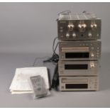 A Teac H300 four tier stacking Hi-Fi system including radio, cd player, cassette player and