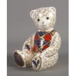 A Royal Crown Derby ceramic Diamond Jubilee teddy bear; 1952-2012. A Limited Edition of 750,