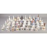A large quantity of ceramic bells to include Emma, Figural, Delft and Newhall examples. Seven