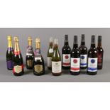 A quantity of wine and sherry including Villa Maria, Jerez-Xeres-Sherry, Clos Monistol, etc.