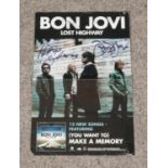 Bon Jovi Poster Lost Highway Signed by Bon Jovi ,Richie Sambora, Tico Torres and David Bryan 43cm