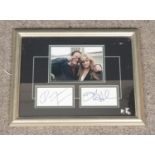Signed and framed photo of Quentin Tarantino & Daryl Hannah 46cm x 36cm