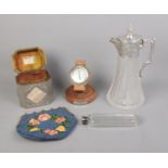 A quantity of collectables including Rototherm thermometer marked 'From the Teak of H.M.S Restless',