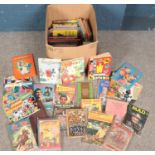 A large box of mostly annuals. Includes Rupert, Thunderbirds, Victor, Ian Fleming's Chitty Chitty