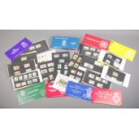 A collection of Isle of Man Post Office Authority presentation stamps in card files, with some blank