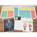 A quantity of mostly medical posters. Includes Reflexology Chart, two Travell and Simons Trigger