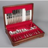 A part complete canteen of Pinder Bros silver plated cutlery.