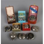 A collection of assorted gramophone soundboxes to include Perfekto, Limit Excelsis, Maxitone Senior,