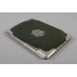 A Victorian leather purse with silver mounts. Assayed Birmingham 1876 by Henry Williamson Ltd.