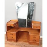 A G Plan egomme teak dressing table. (141cm x 121cm)