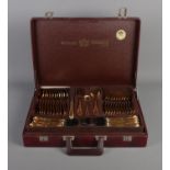 Cased Bestecke Solingen gold plated cutlery canteen