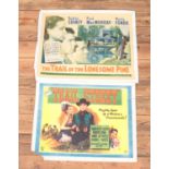 US Half sheet posters THE TRAIL OF THE LONESOME PINE (1936) and TRAIL STREET (1947)