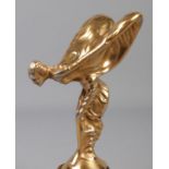 Rolls Royce - A gilt metal 'Spirit of Ecstasy' mascot, stamped 'Rolls Royce Motors Limited' to the