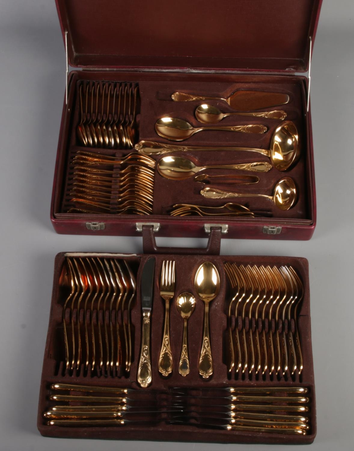 Cased Bestecke Solingen gold plated cutlery canteen - Image 3 of 3