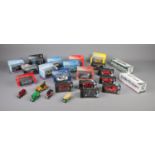A collection of diecast vehicles including Corgi Vanguard models some not boxed, Eddie Stobart and