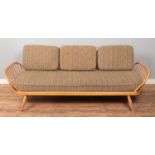 Lucian Ercolani for Ercol, a vintage sofa/day bed with 'Surfboard' back. Length 210cm.