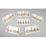 The Beatles guitar brooches by Invictus, 10 sets of 5.