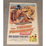 The Yellow Tomahawk starring Rory Calhoun and Peggy Castle. British quad poster (30"x40") 1954