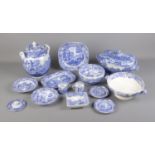 A collection of Copeland Spode Italian ware including tureen, plates, bowls, etc. Chip to back of