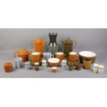 A large collection of mainly Hornsea kitchen ceramics, in various patterns. To include eggcups,