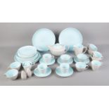 A Poole pottery tea service including teapot, plates, cups, etc. Approx. 40 pieces.