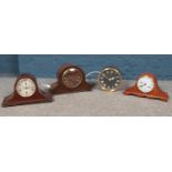 Four clocks, to include Gibson 'Self-Starting' and Haller and Smiths mantle clock.