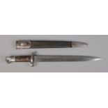 A British Lee Metford 1888 pattern bayonet, Mark One Type One. Marked Y&L 643 to hilt. With matching