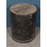 Metal coal bin made by W Saunders Ironmonger Gainsborough.