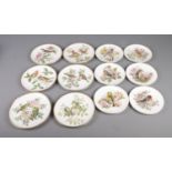 A set of six Spode Garden Bird cabinet plates along with five Royal Doulton plates of a similar bird